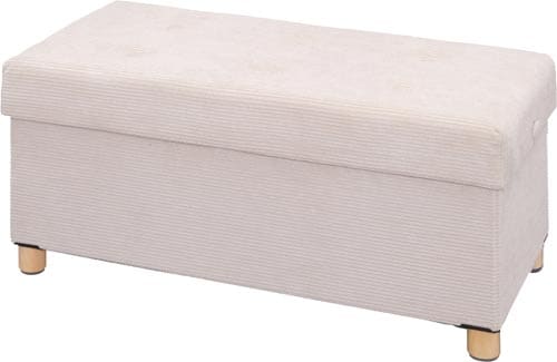 脚付き収納スツール ワイド ベージュ