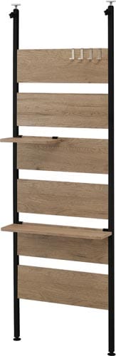 ウッドウォールラック ハーフ棚板付き ブラウン