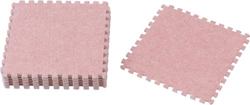 ジョイントマットカーペット32×32 9枚入ピンク