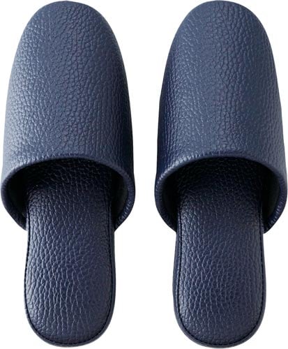 高機能ビニールスリッパ ネイビー 10足入業務用