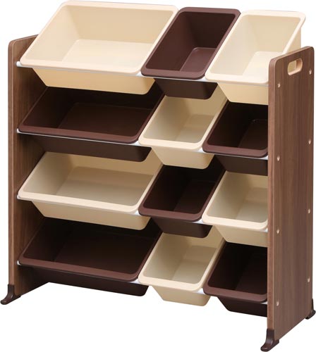 キッズトイハウスラック ブラウン