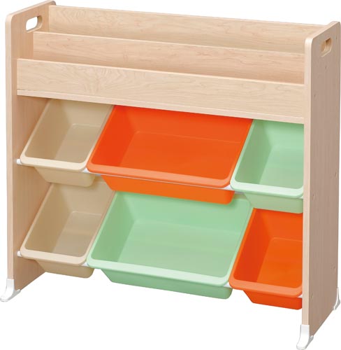 絵本棚付トイハウスラック キャロット