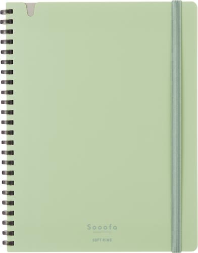 ソフトリングノートスーファ方眼罫A5変形 緑×5