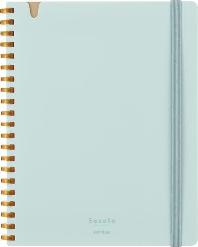 ソフトリングノートスーファ方眼罫B6変形 青×5