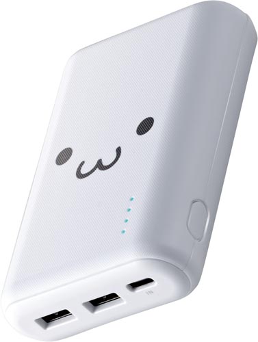 モバイルバッテリー/10050mAh/3.6A/顔