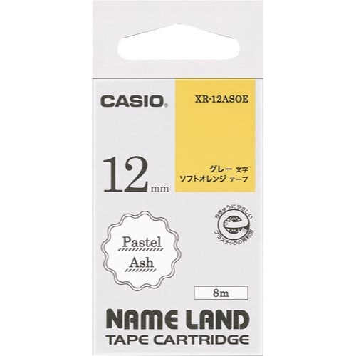 ネームランドパステルアッシュ オレンジ 12mm