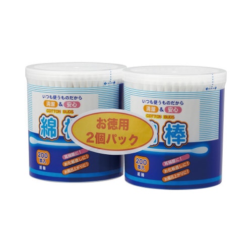 紙軸白綿棒 200本入×2コパック×20