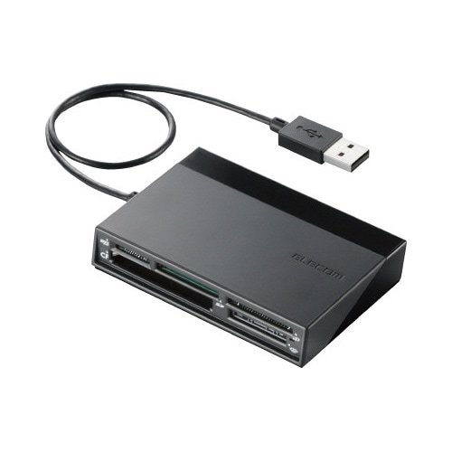 カードリーダー USBハブ3ポート付き ブラック