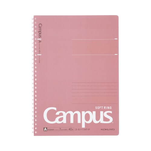 キャンパスソフトリングドット罫40枚B5 桃