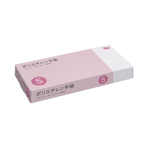 ポリエチレン手袋 内エンボスS100枚クリア
