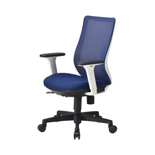 OA3200 WH Mバック ダークブルー肘付