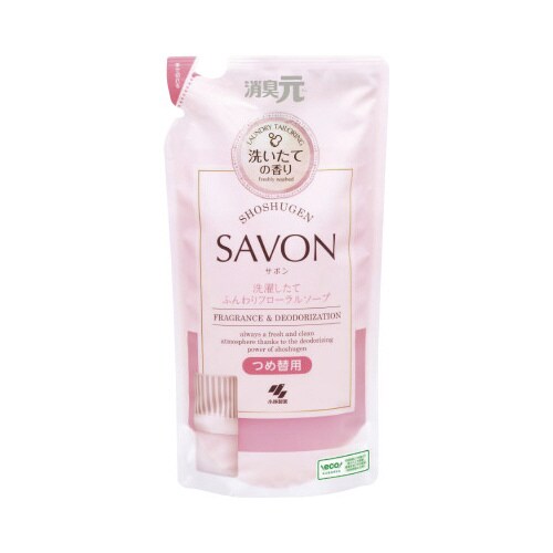 消臭元SAVONつめ替用 フローラルソープ×4