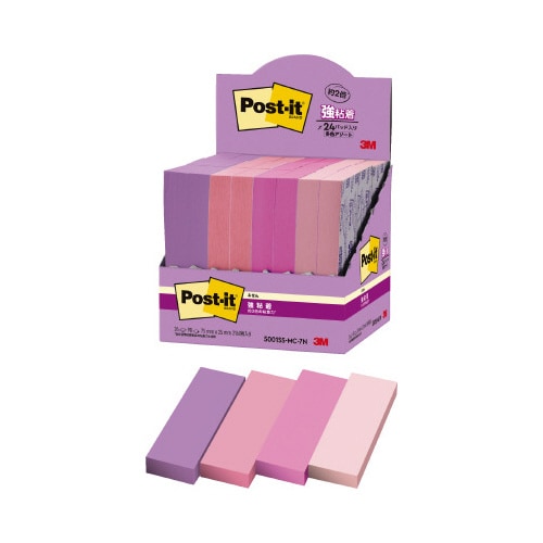 強粘着マルチカラー7 75×25 4色 24冊