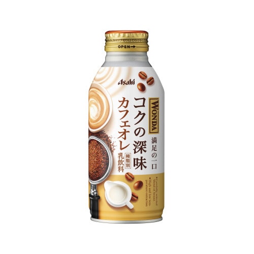 ワンダコクの深味カフェオレボトル缶370ml24本