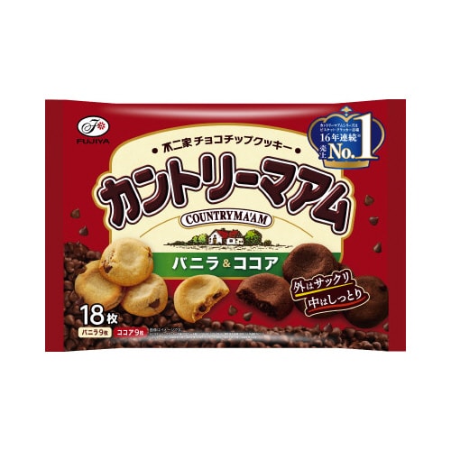 不二家 カントリーマアム バニラ&ココア 18枚入