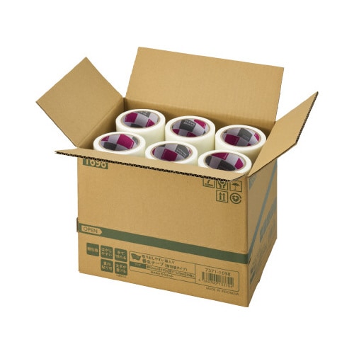 取り出しやすい箱入り養生テープ クリア 180巻