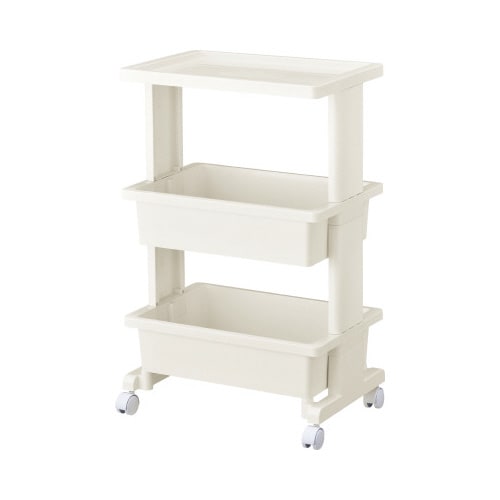 リセスタイル テーブルワゴン3段ホワイト