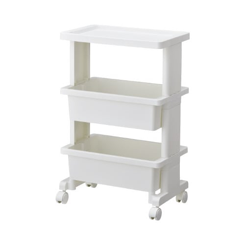 リセスタイル テーブルワゴン3段ミニホワイト