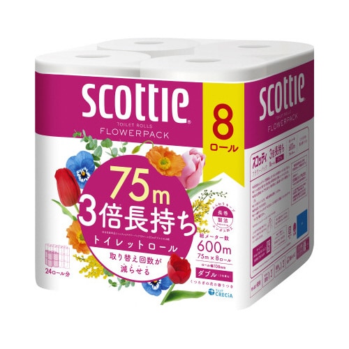 スコッティ フラワーパック 3倍巻き 8ロール