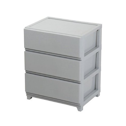 デコニーシーヴォワイド3段 ライトグレー