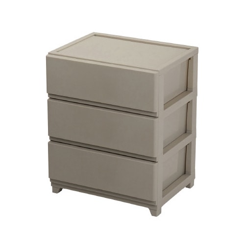 デコニーシーヴォワイド3段 グレージュ