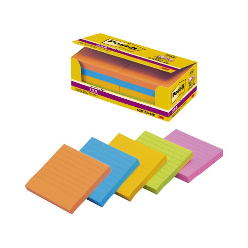 ポストイット 強粘着75×75 ラインノート10冊