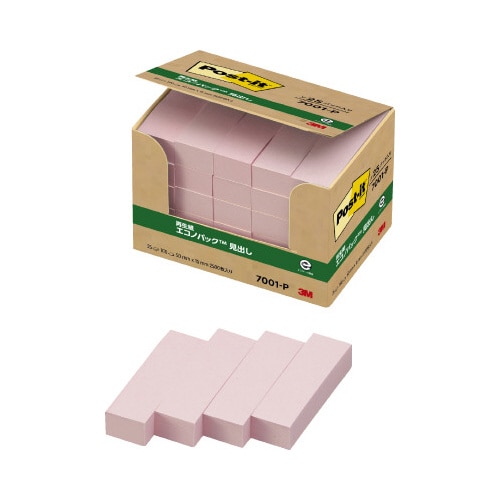 ポストイット 再生紙見出し50×15 ピンク25冊