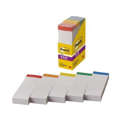 ポストイット 強粘着75×25 色帯5色 5冊