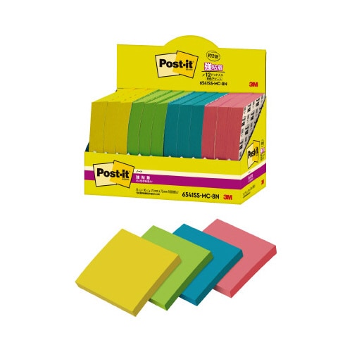 強粘着マルチカラー8 75×75 4色 12冊