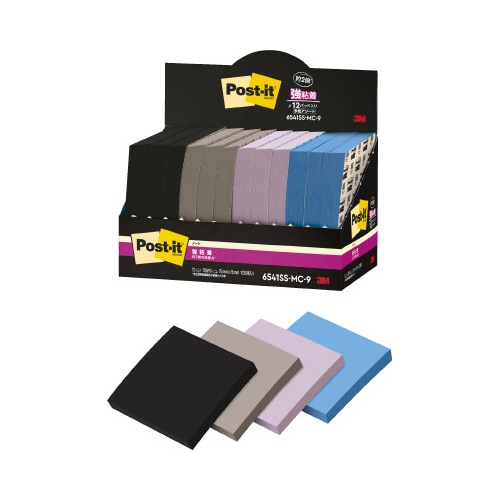 強粘着マルチカラー9 75×75 4色 12冊