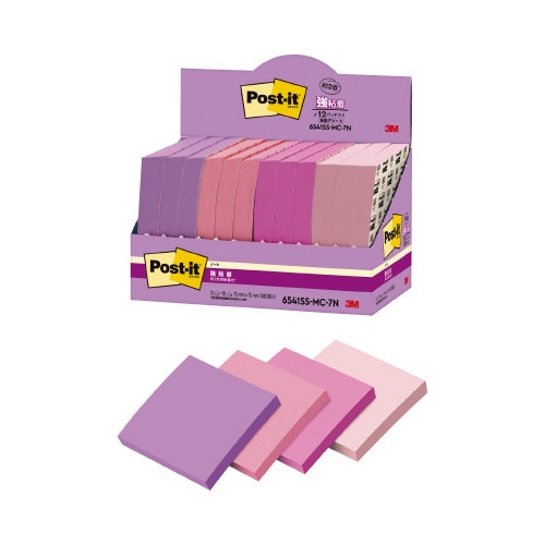 強粘着マルチカラー7 75×75 4色 12冊