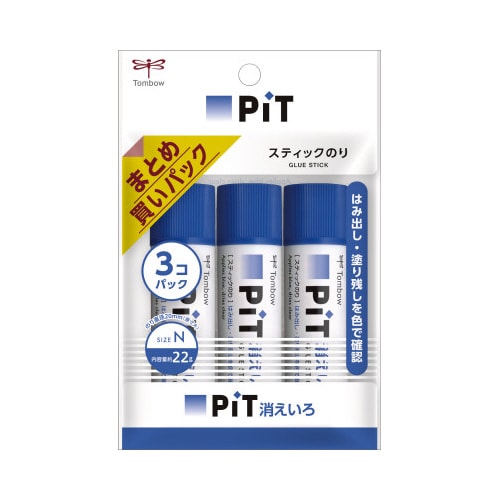 スティックのり消えいろピットN 1P(3本入)X5