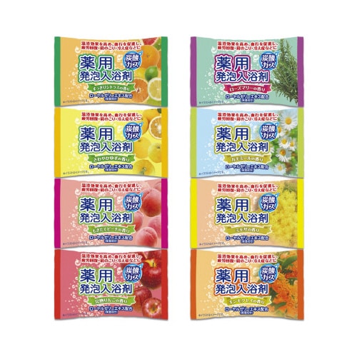 バスリフレ薬用発泡入浴剤フルーツ&フラワー48錠