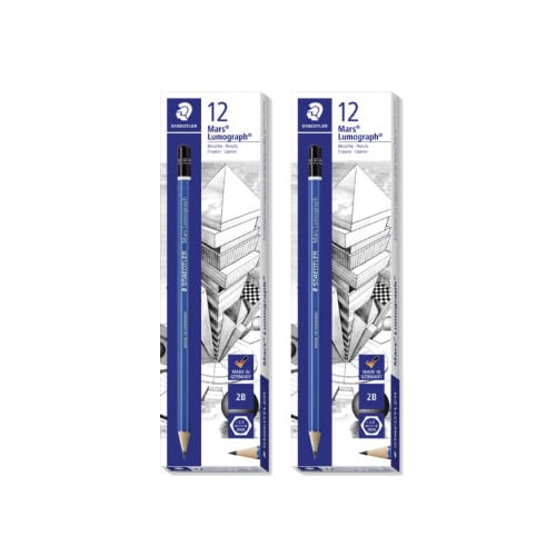 ルモグラフ製図用鉛筆 2B 1ダース×2