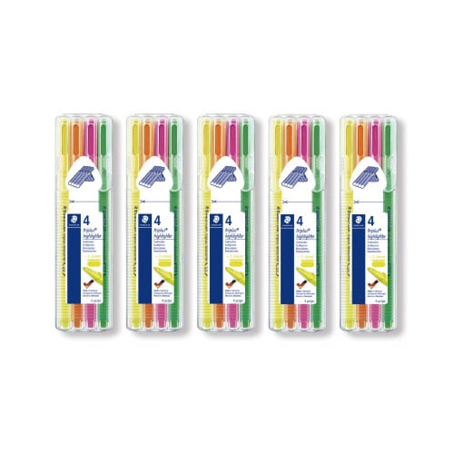 蛍光マーカー テキストサーファー 三角軸 4色×5