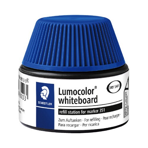 ホワイトボードマーカー用補充インク ルモカラー 青