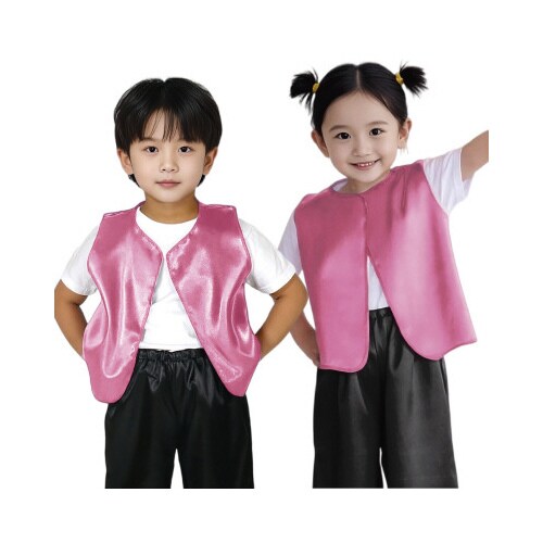 ソフトサテンベスト J 桃