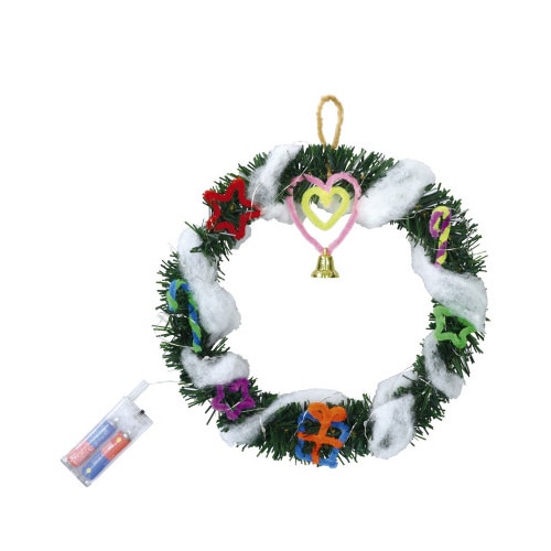 クリスマスリース作り(イルミネーションライト付)