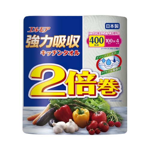 エルモア強力吸収キッチン2倍巻4R×12