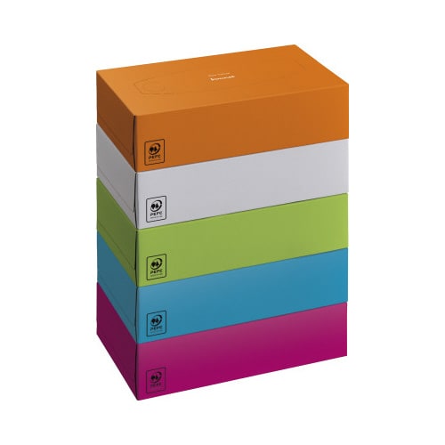 PEFCボックスティッシュ150組×60箱5梱以上