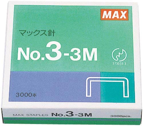 ホッチキス 中型3号3000本 3箱