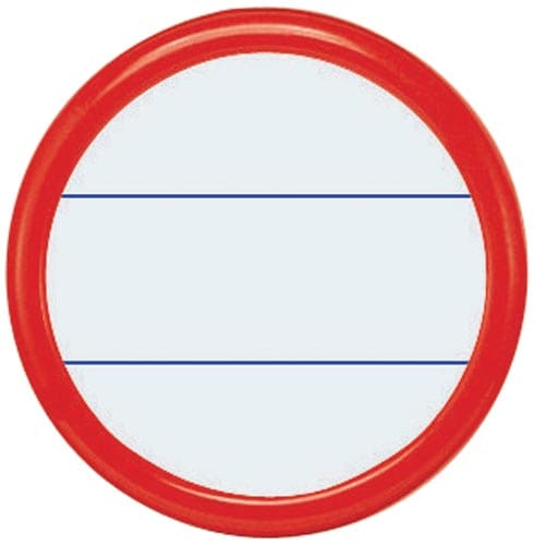 丸型名札 安全ピン・クリップ両用型 赤 10個