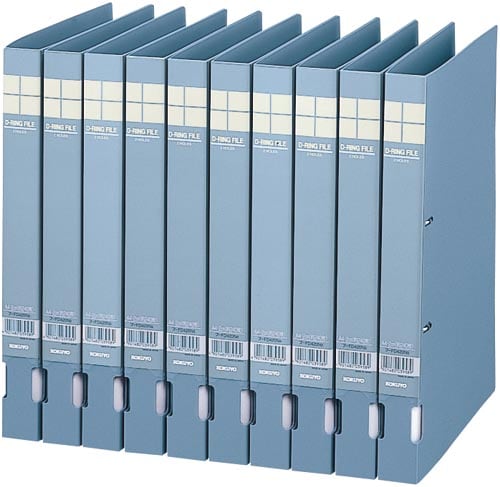 DリングファイルPP 青A4縦背幅34mm 10冊