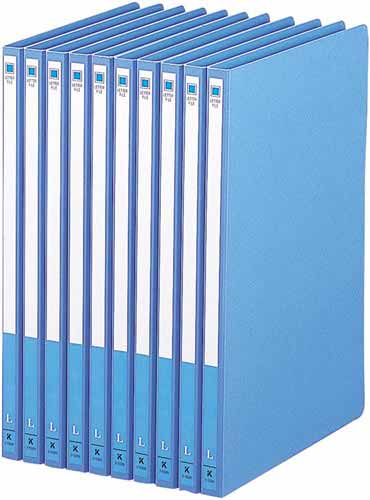 レターファイル(Mタイプ) A4縦 青 10冊