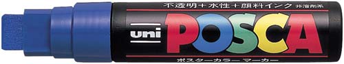 水性マーカー ポスカ 極太 青