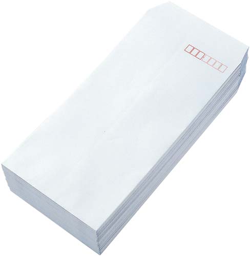 地紋入ケント封筒 テープ付 長3 100枚入×10