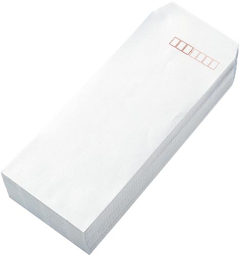 地紋入ケント封筒 テープ付 長4 100枚入×10