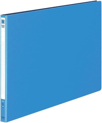 ダブルレバーファイルZ式A3横背幅25mm青10冊