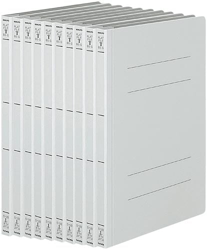 フラットファイルT A4縦 グレー 10冊