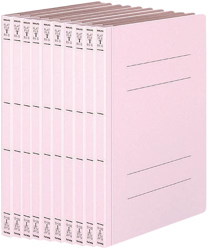 フラットファイルT A4縦 ピンク 10冊
